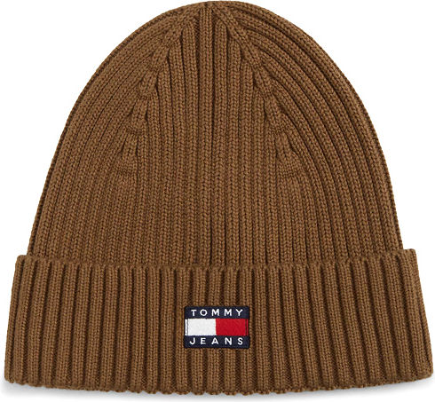 Heritage Beanie Männlicher Mütze mit Rib Strick in Braun Farbe