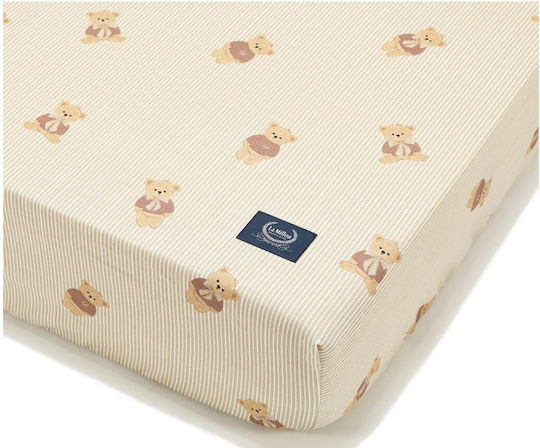 La Millou Baby Bettlaken Für Wiege Baumwolle Angepasst Weiß 140x70cm