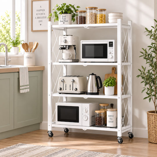 Metal Food Rack White 199509 Metal Food Rack White 199509