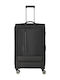 Travelite Großer Stoffkoffer Reisegepäck Schwarz Höhe 77cm