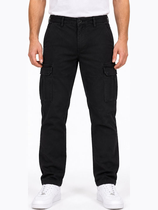 Men's Cargo Relaxed Fit Trousers Black
