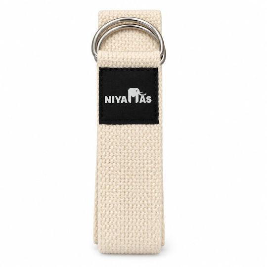 Niyamas Yoga Pilates Gürtel D-Ring Beige