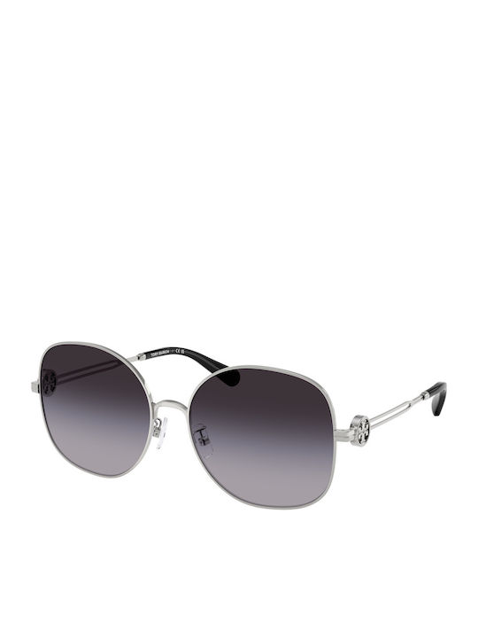 Tory Burch Women's Sunglasses With Silver Frame And Grey Lens