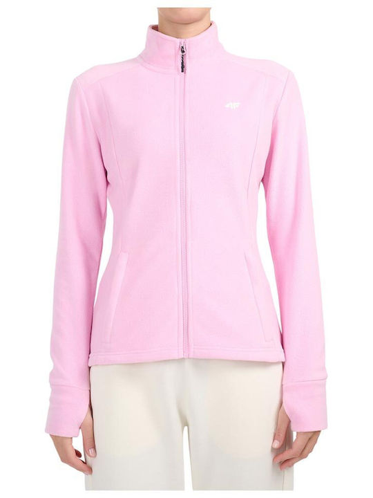 Fleece Γυναικεία Ζακέτα Ροζ