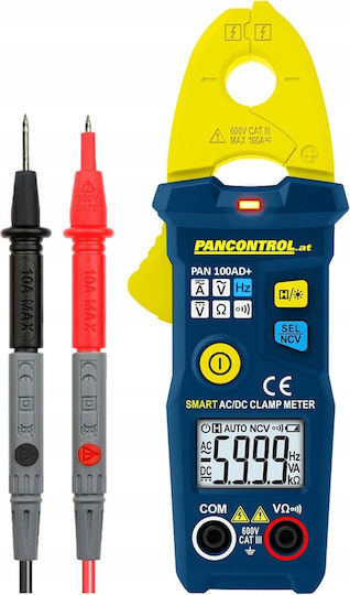 Pancontrol Дигитален Амперклем 100A Ток На Променлив Ток Верен RMS С NCV Максимално Отваряне На Челюстта 20mm