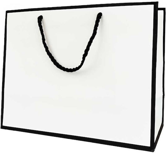 Premium Чанта за Подарък Бяла 12x26x32см 12 Бройки