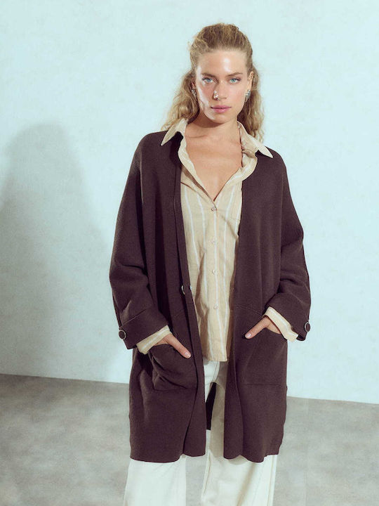 Celestino Γυναικεία Ζακέτα Μακριά Oversized Loo...