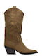 Wildleder Damenstiefel Tabac Braun