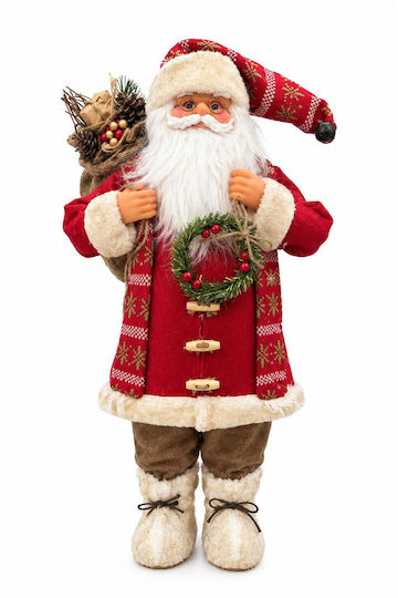 Dekorativer Weihnachtsmann Roter Stoff