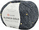 Strickgarn Alpaca Paillettes 50g Dunkelgrau