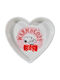 Butlers Christmas Porcelain Plate Hearts 10x10cm