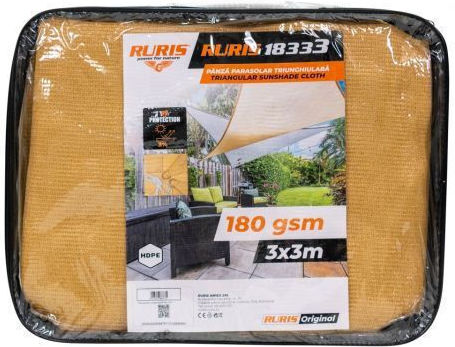 Ruris 18333 Triangular Sun Shade Sail 3 X 3 X 3 M Ruris 18333 Triangular Sun Shade Sail 3 X 3 X 3 M