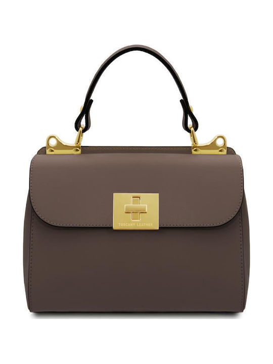 Grey Leather Women's Handbag