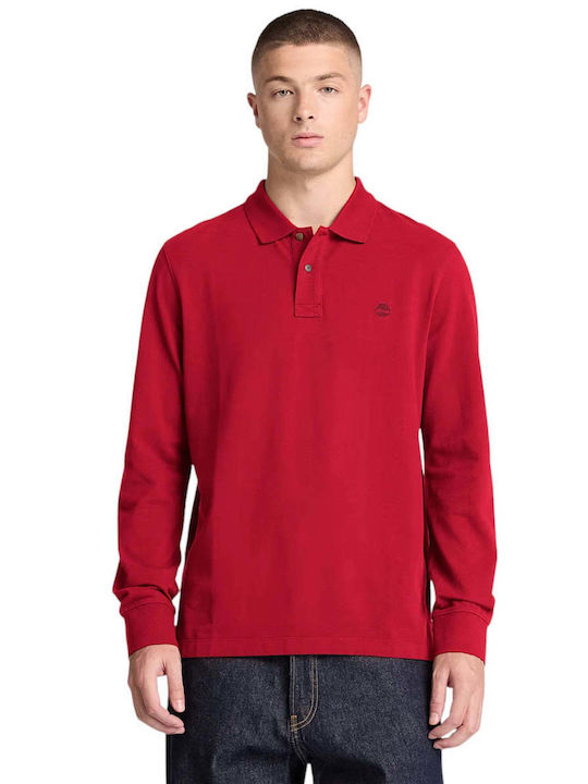 Millers River Polo Long Sleeve Red