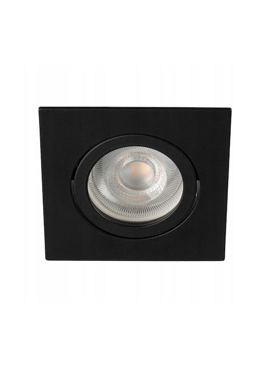 Kanlux Cadru Metalic Pătrat Pentru Spoturi GX5.3 Negru
