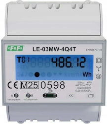 Μετρητής Ενέργειας F&f Le-03mw-4q4t 3φασικός Αμφίδρομος 4 Τεταρτημορίων 3×230/400 V Ac 50hz Ip20 Μετρητής Ενέργειας F&f Le-03mw-4q4t 3φασικός Αμφίδρομος 4 Τεταρτημορίων 3×230/400 V Ac 50hz Ip20