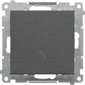 Kontakt-Simon Recessed Wall Switch with Frame Aller Retour Grey
