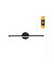 SteweHome Modern Wall Lamp with Integrated LED and Warm White Light Black
