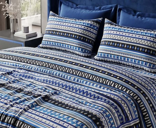 MayHome Σετ Κουβερλί Μονό Βαμβακερό Γεωμετρικό 160x240cm