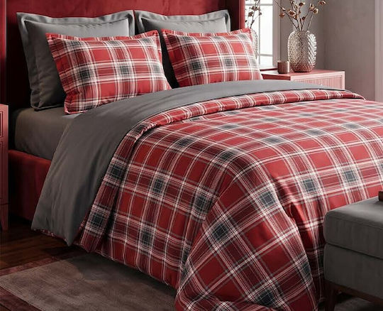 MayHome Set Cuvertură Pat Single Bumbac Geometric 160x240cm