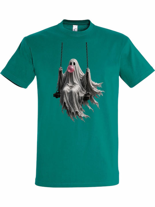 T-shirt Унисекс Ghost On Swing Cute Halloween G...