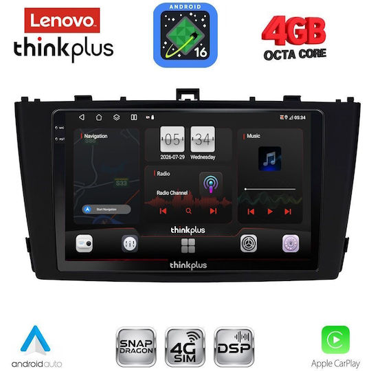 Lenovo Автомобилна Аудио Система За Toyota Avensis 2009-2015 Bluetooth USB Вграден Wi-Fi GPS Apple CarPlay Android Auto С Touch Screen 9"