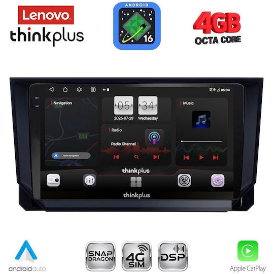 Lenovo Автомобилна Аудио Система За Seat Arona / Ibiza 2018-2026 Bluetooth USB Вграден Wi-Fi GPS Apple CarPlay Android Auto С Touch Screen 9"