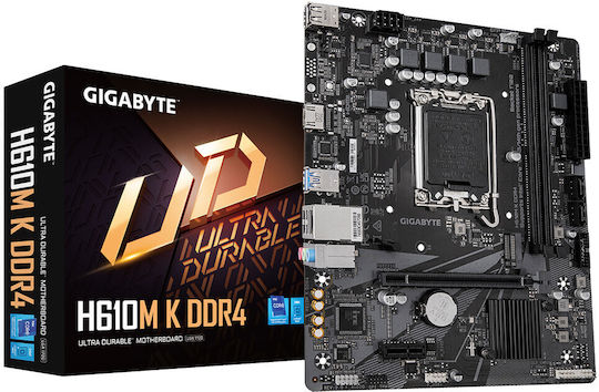 Gigabyte H610M K DDR4 rev. 2.0 Mutterplatine Micro ATX mit Intel 1700 Steckdose 9MH10MK-00-G20