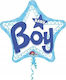 Luftballon Stern Folie Hellblau