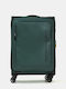 Mandarina Duck Eco Coated Μεσαία Βαλίτσα Ταξιδίου Υφασμάτινη Deep Green με 4 Ρόδες Ύψους 67εκ.