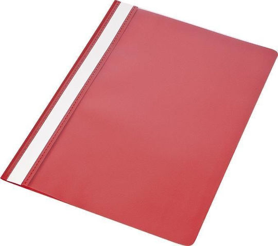 Panta Plast Transparenter Aktenordner für Papier A4 Roter 10 Stück