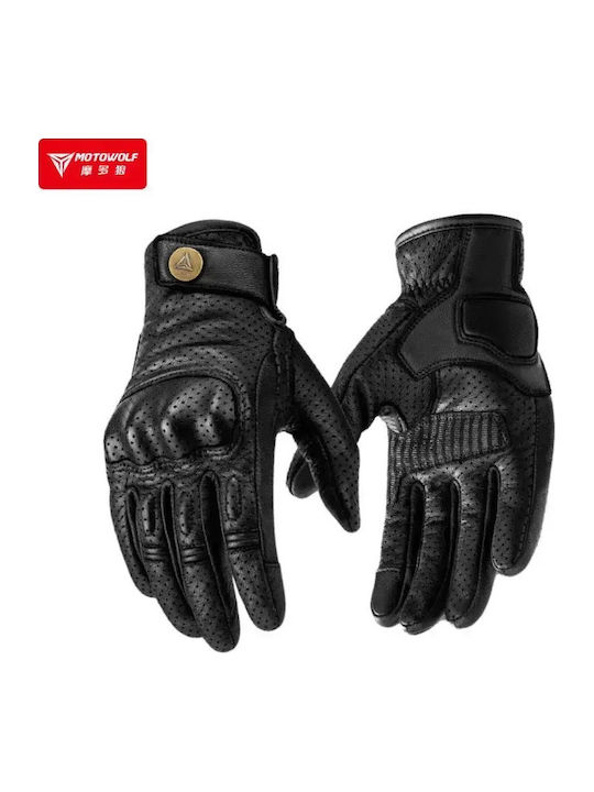Motowolf GM-1 Καλοκαιρινά Ανδρικά Γάντια Μαύρα