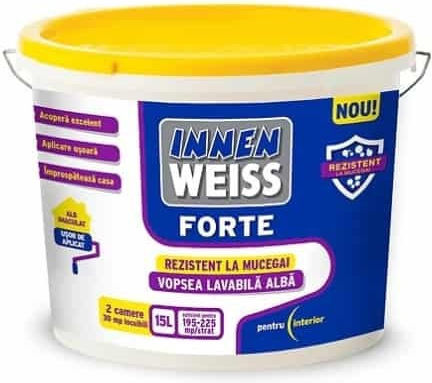 Πλαστικό Χρώμα για Εσωτερική Χρήση Intense White 15lt