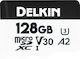 Delkin microSDXC Trail Cam Hyperspeed R195/w160 V30 128GB Card de memorie