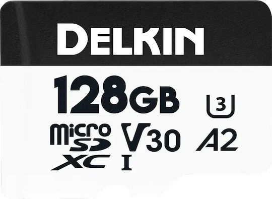 Delkin microSDXC Trail Cam Hyperspeed R195/w160 V30 128GB Card de memorie