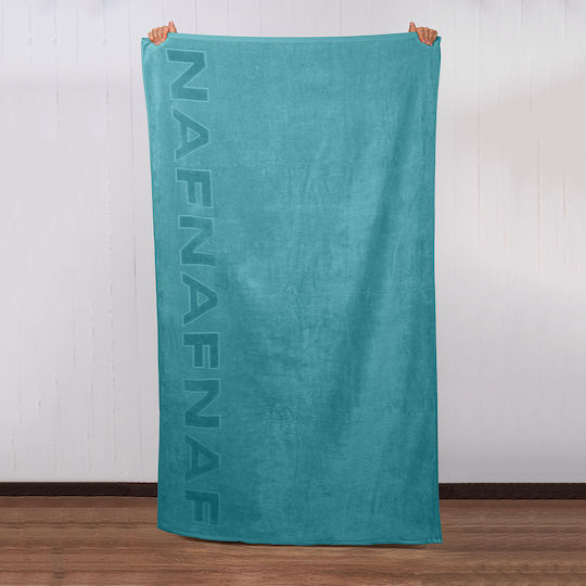 Beach Towel 90x170 Naf-naf Velour Turquoise
