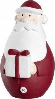 Dekorativer Weihnachtsmann Weiß Keramik 30cm