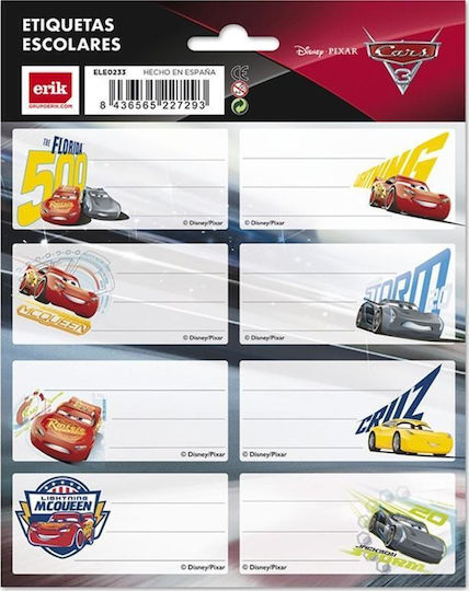 Cars Notebook Etiketten 8x4cm 32 Stück