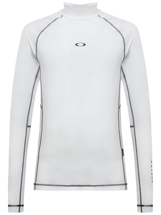 Oakley UPF 50+ Tricou De Protecție Solară Pentru Bărbați Cu Mâneci Lungi Albă