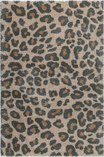Polcarpet Rectangular Shaggy Leopard Rug 200x290cm