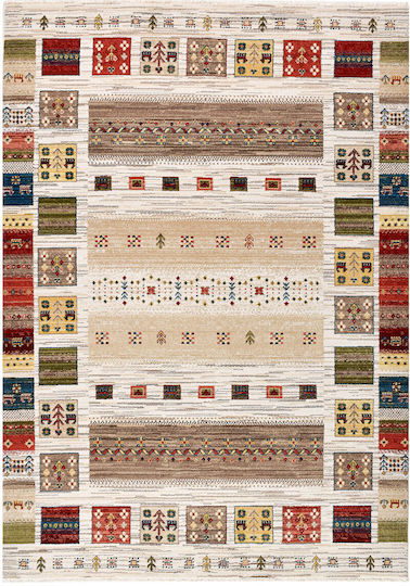 Polcarpet Kazak Oriental 580 Χαλί Ορθογώνιο Καλοκαιρινό με Κρόσια Bone Beige 140x200cm