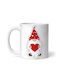 Pitic De Crăciun Cu Inimă Cană De Crăciun Ceramică Pitici 330ml (Cu Personalizare)