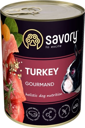 Savory Pet Dobry Pies Nasses Hundefutter mit Türkei 400g