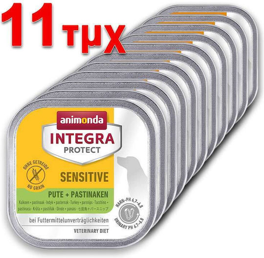 Animonda Integra Protect Nasses Hundefutter in Tablett mit Türkei 11x150gr