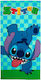 Παιδική Πετσέτα Θαλάσσης Microfiber 70x140 Dimcol Lilo & Stitch 186 Aqua-sky Blue