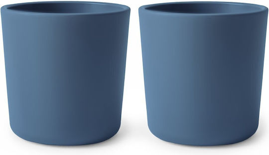 Mushie Toddler Cups Plastic Blue 2 Pieces 220ml