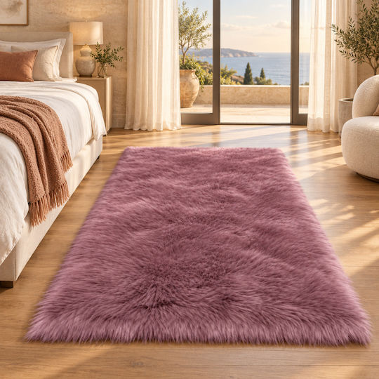 My Home Luxury Angel Неплъзгащ се Килим Правоъгълен Furry Лилав 60x90cm
