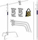 K&f Concept 3.3m Stainless Steel Heavy Duty C Stand Boom Arm Stand 126cm Holding Arm 2 Sandbags Studio Monolight Softbox Reflector Kf34.037