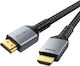 Cabletime HDMI 2.1 Geflochtenes HDMI-Kabel HDMI-Stecker - HDMI-Stecker 3m Schwarz