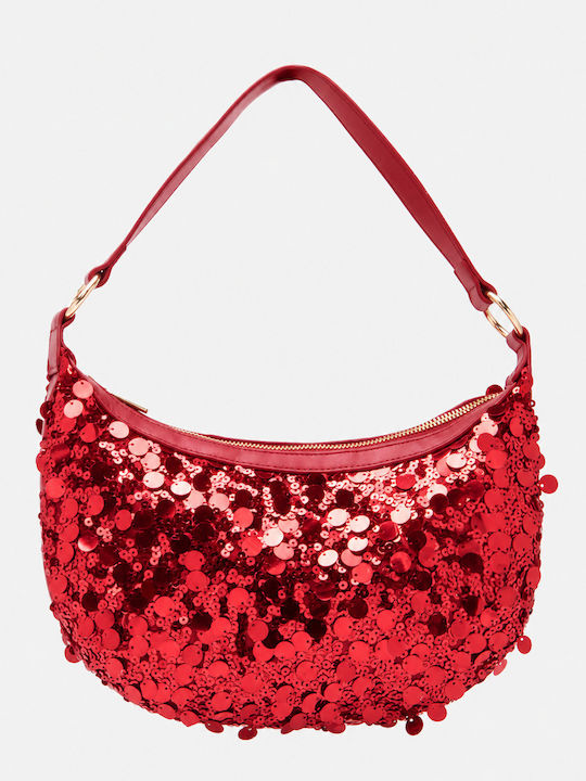Stoff Damen Handtasche Schulter Burgundisch